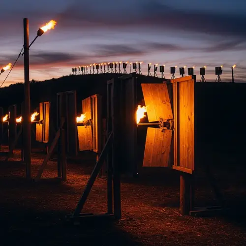 Optical Telegraph with Torches and Tablets