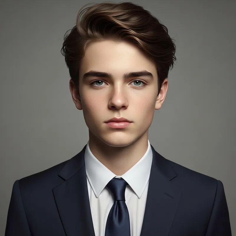 Sophisticated NFT Artwork of Teenage Boy