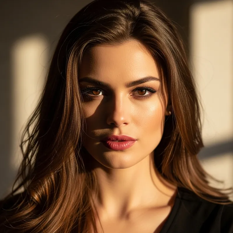 Graceful Femme with Expressive Eyes and Flowing Hair