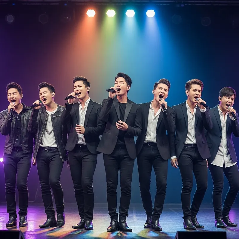 BTS Singing Passionately in Stylish Outfits