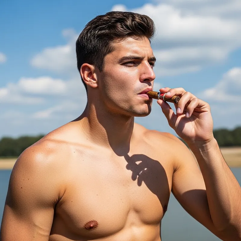 Cristiano Ronaldo Smoking a Cigar