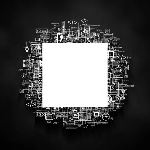 Vintage Digital Painting with Web Design Symbols | Artwork