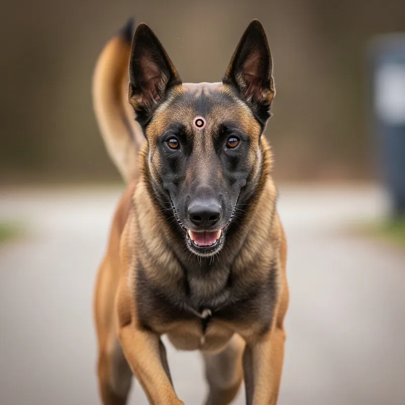 Powerful Belgian Malinois Dog Running | Unique Scar Detail Powerful Belgian Malinois Dog Running | Unique Scar Detail