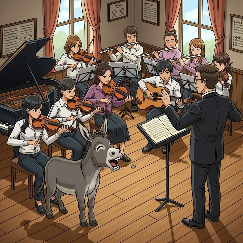 Singing Donkey with Music Students | Delightful Ensemble Performance Singing Donkey with Music Students | Delightful Ensemble Performance
