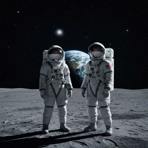 Moroccan and Algerian Women on the Moon