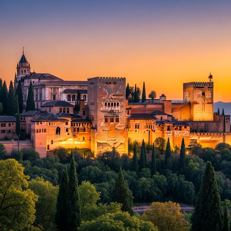 Discover the Splendor of Alhambra Palace at Sunset