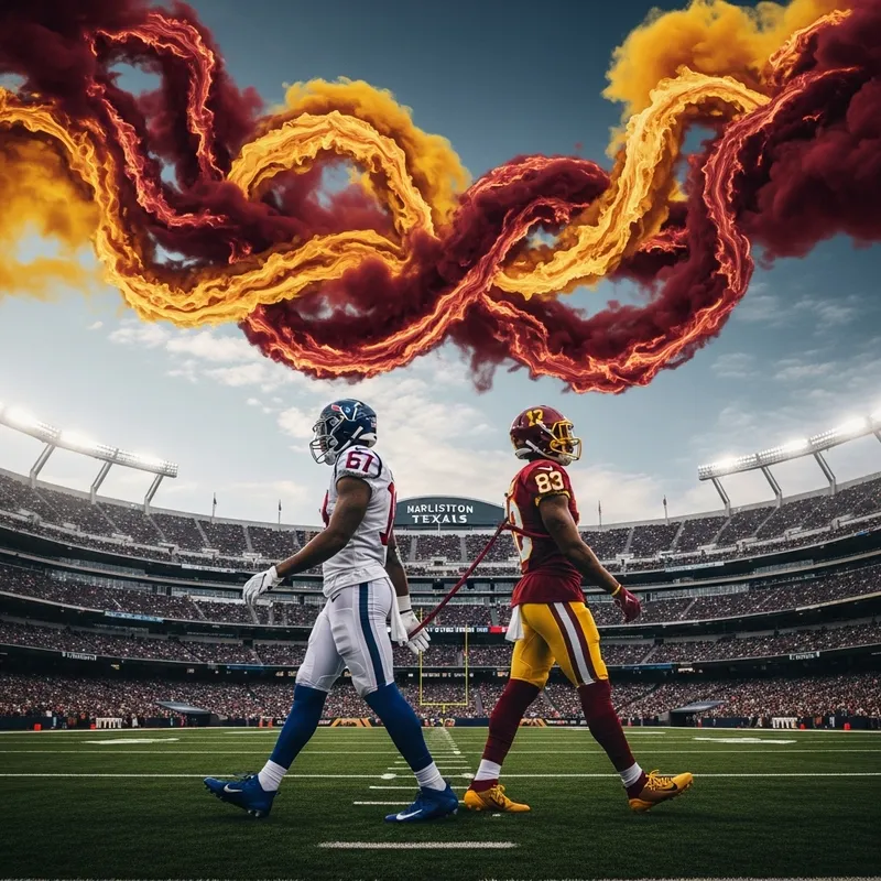 8K Detail: Dallas Cowboy Walking Washington Commando on Leash | Maroon & Gold Clouds