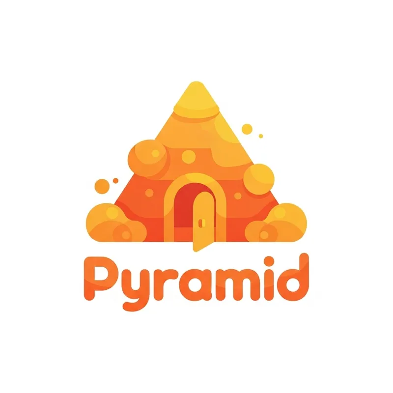 Cozy Pyramid Logo Design – Welcoming Atmosphere