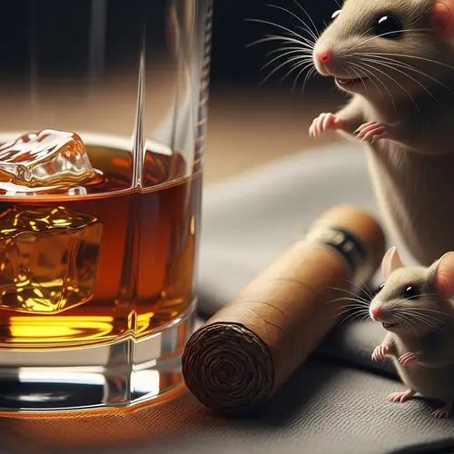 Luxury Whisky & Cigar Image for Special Mouse Menu
