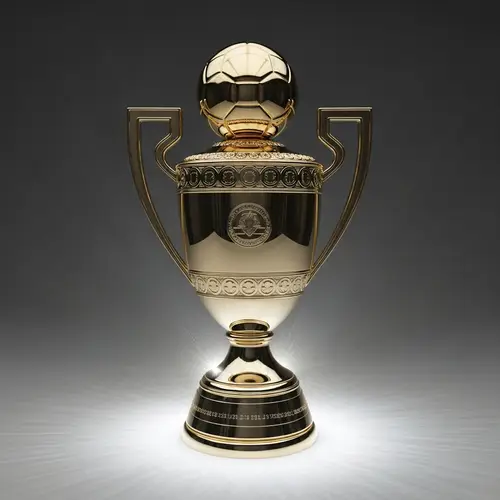 Exquisite Football Trophy - Glistening Silver & Gold Design