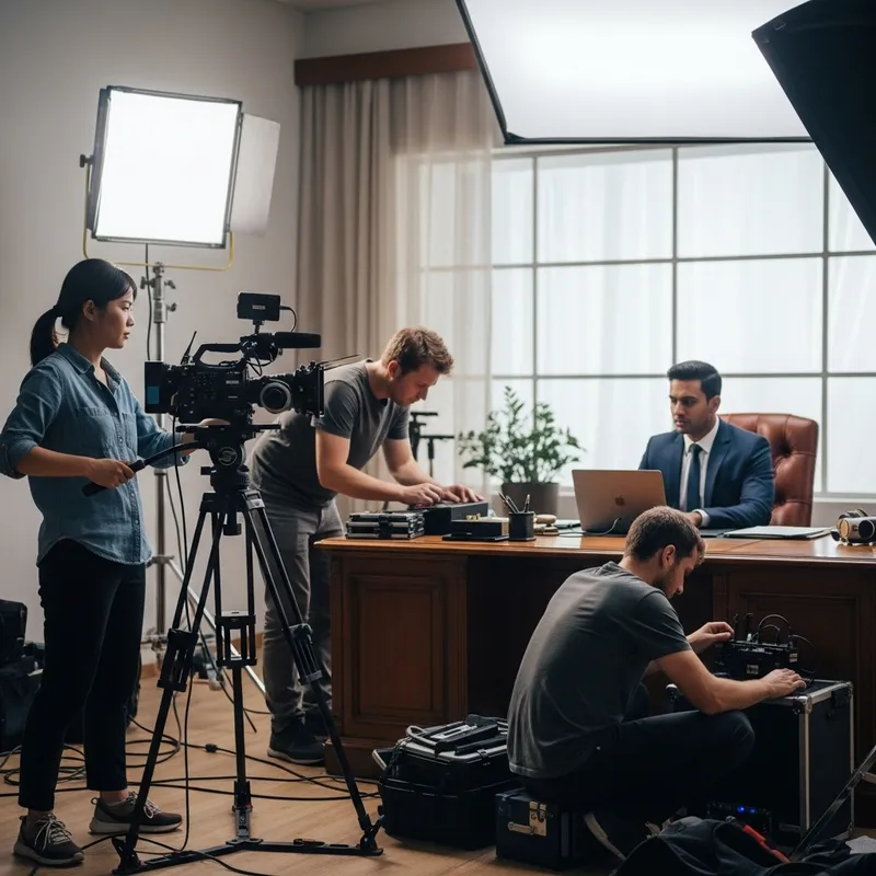 Video Recording in Film Set | Behind the Scenes Scene