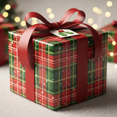 Festive Cubic Gift Box - Holiday Present Image