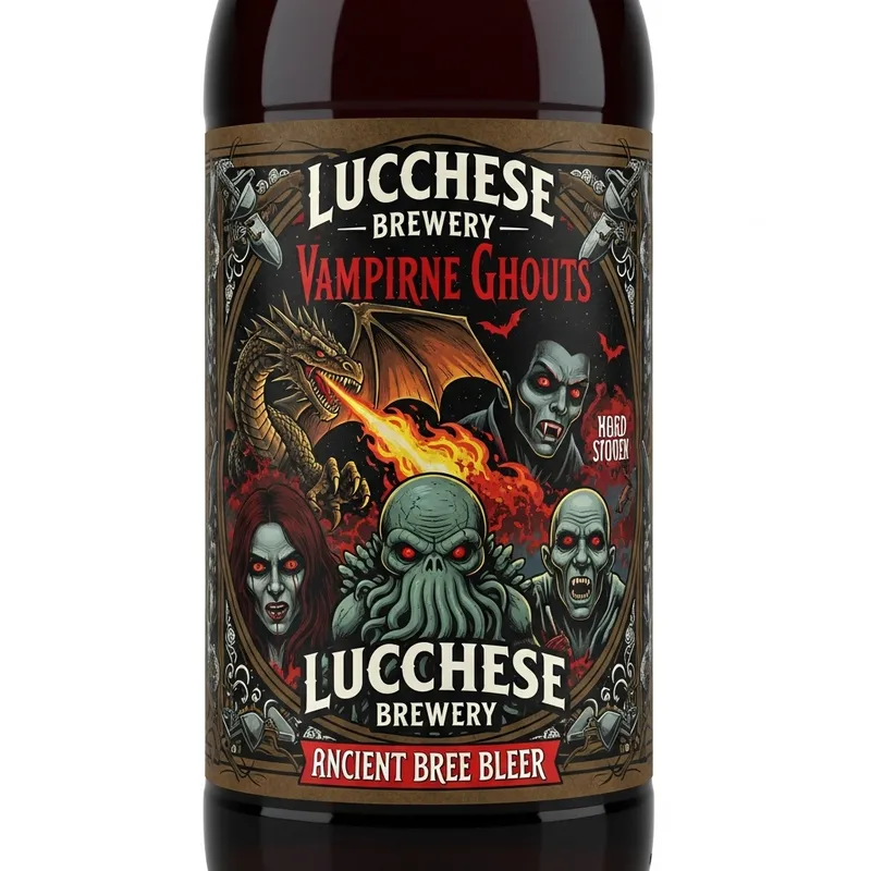 Lucchese Brewery: Dragons, Vampires, Ghoul Cthulhu Beer