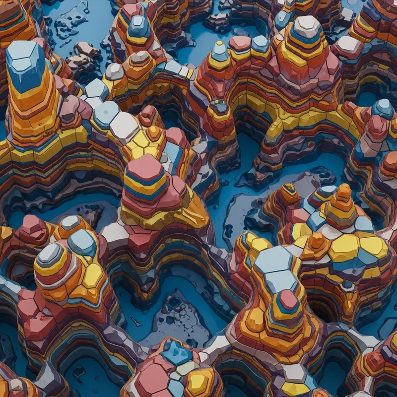 Surreal Liquid Fusion: Rarified Landscape in Rothko Style