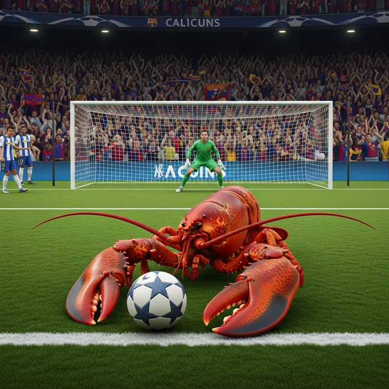 Lobster Scores Goal in Champions League Final