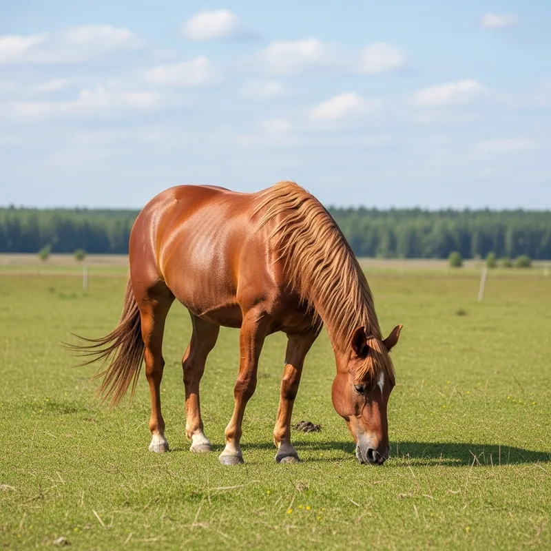 Majestic Horse in Open Field
