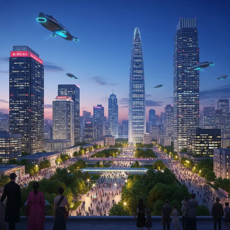 Futuristic Cityscape in North Korea - Urban Innovation