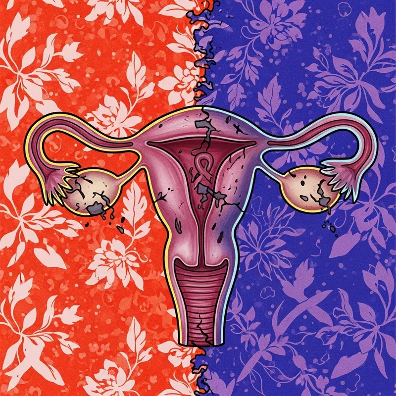 Surreal Abstract Artwork: Endometriosis Duality Depicted Surreal Abstract Artwork: Endometriosis Duality Depicted