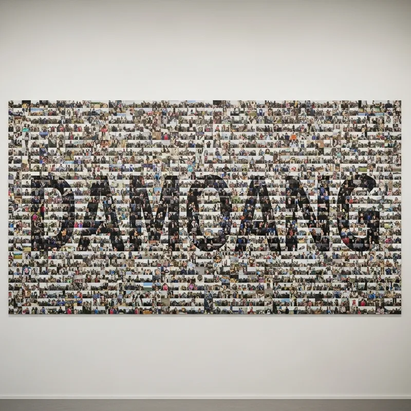 Create a Unique Mosaic of 'DAMOANG' from Personal Photos Create a Unique Mosaic of 'DAMOANG' from Personal Photos