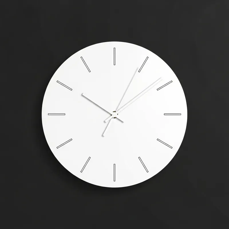 Minimalist White Circle Clock - Sleek Timekeeping Minimalist White Circle Clock - Sleek Timekeeping