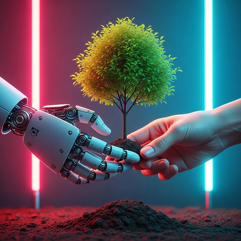 Robotic and Human Hands Collaboration Against Climate Crisis