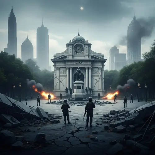 Post-Apocalyptic Rizal Park: Warzone with Soldiers