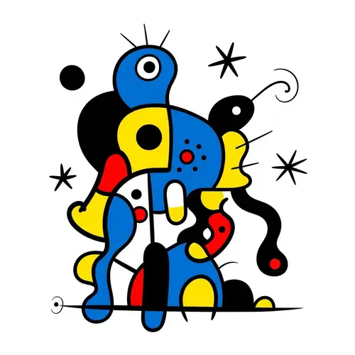 Surreal Architecture in Joan Miró Style