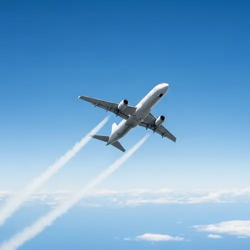 Aeroplane Flying in Blue Sky: A Stunning View