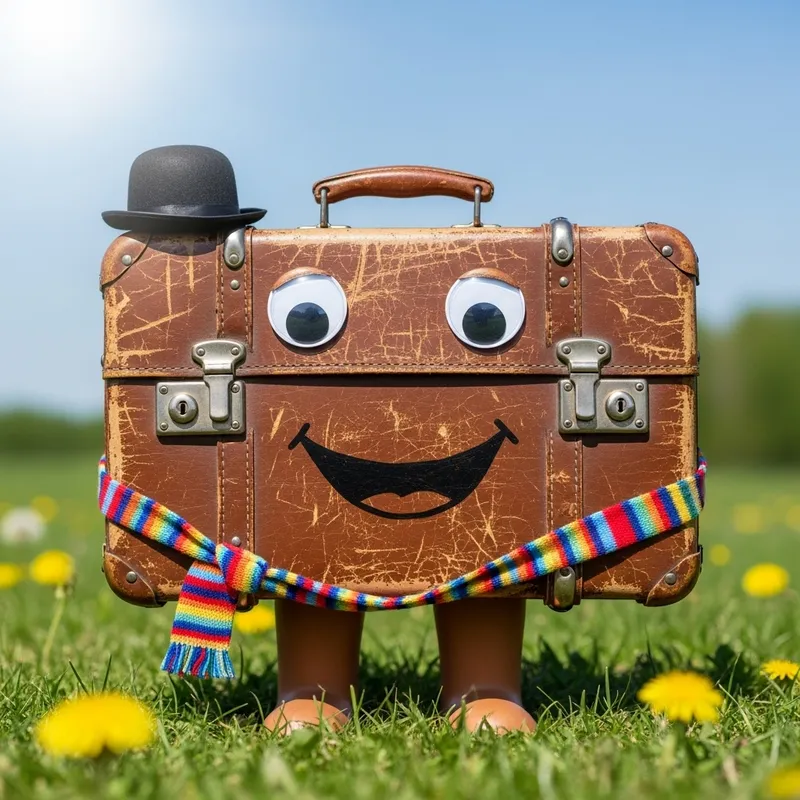 Whimsical Anthropomorphic Object with Eyes