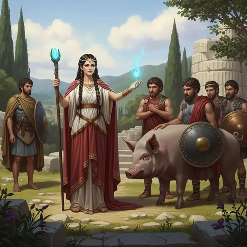 Circe Greek Mythology Transformation Scene