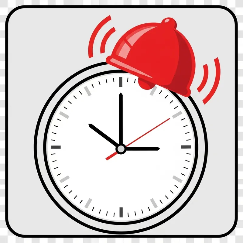 128x128 Circular Alarm Clock Icon PNG Image