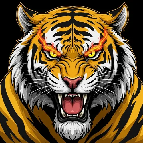 Yellow Jersey Angry Tiger Design - Bold & Vivid