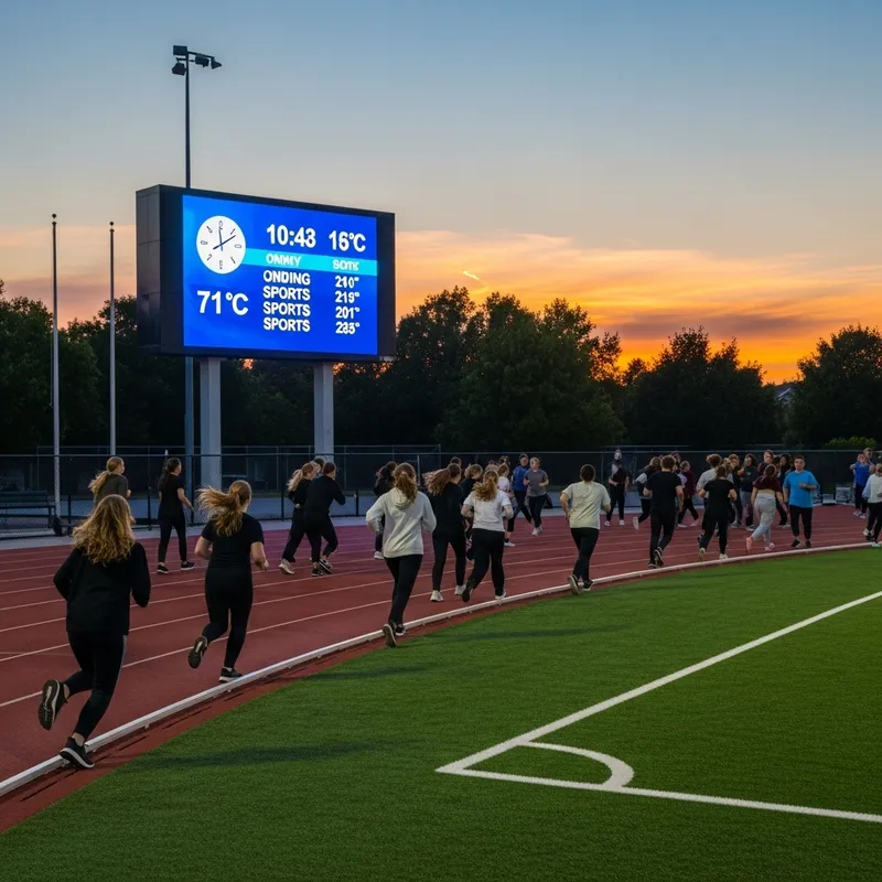 Spectacular University Athletics Track | Multicultural Students in Action