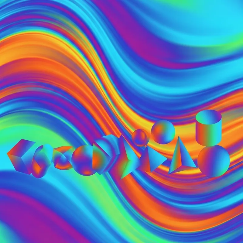 Abstract Transformation: Colorful Shapes & Dynamic Motion