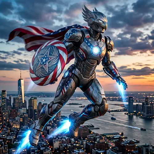 Captain America + Iron Man combined together in one super hero