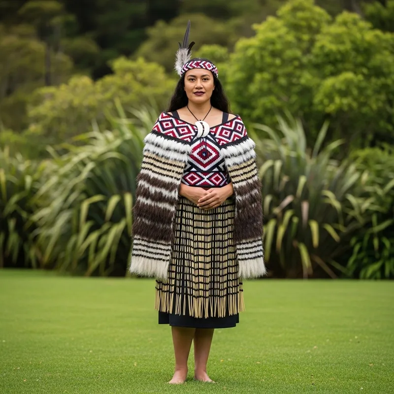 Maori Woman in Traditional Attire | Cultural Heritage & Natural Beauty
