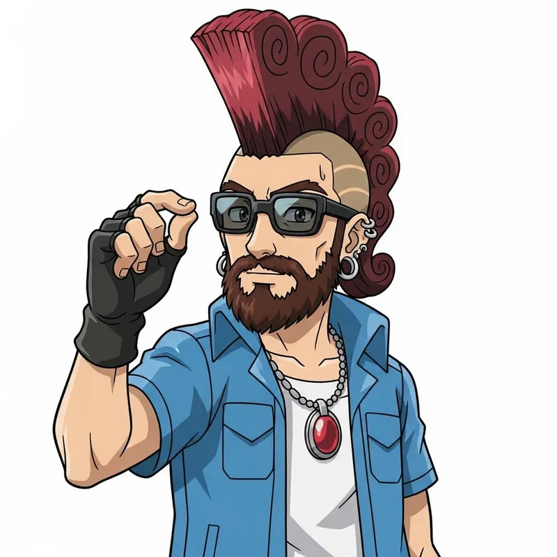 Cool Hippie Pokemon Trainer with Unique Style