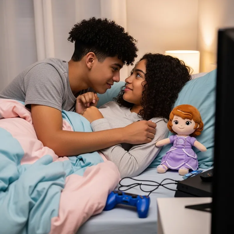Tender Moment: 20-Year-Old Hispanic Man & 18-Year-Old Woman in Love