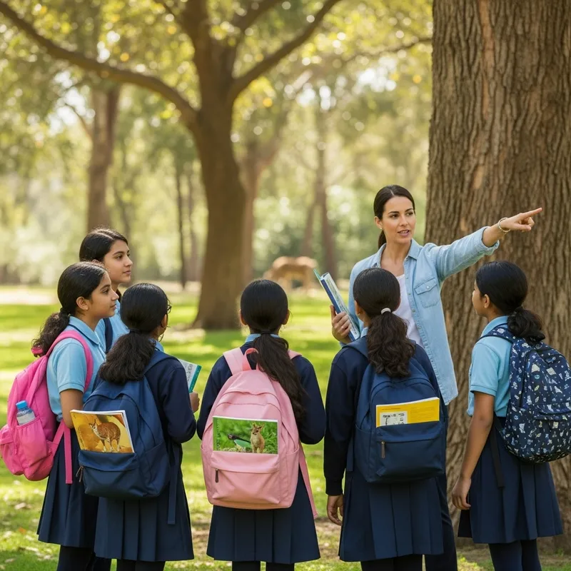 Respectable Students Enjoy School Field Trip Respectable Students Enjoy School Field Trip