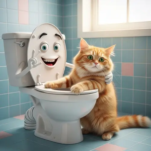 Comical Toilet Holds Cat Hostage | Bathroom Humor