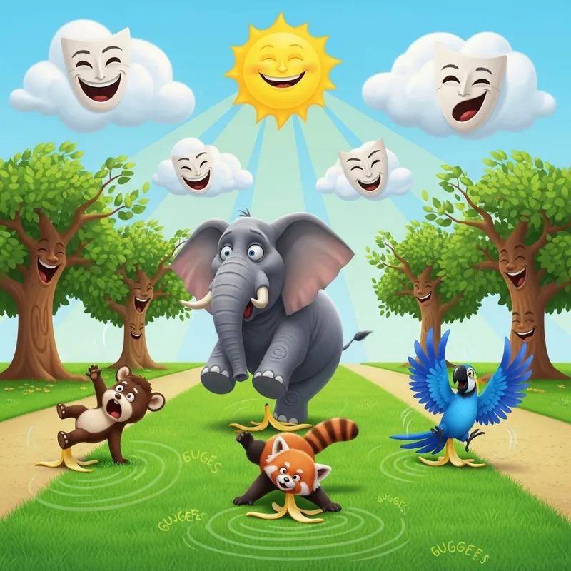 Funny Shots in Whimsical Animated Park