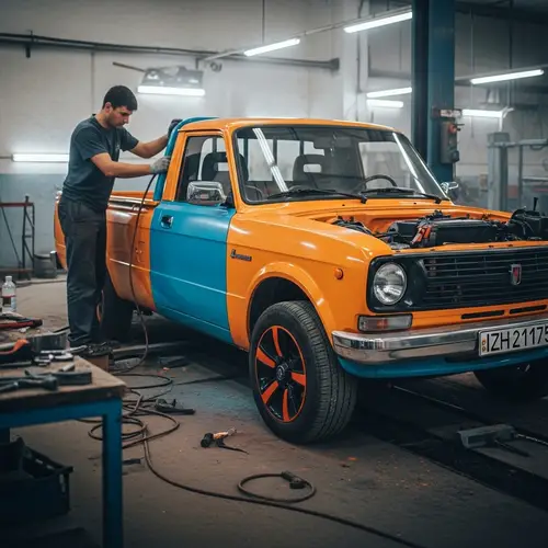 Colorful Pickup Truck Repair: IZH 21175 | Wheels | Looks in Progress
