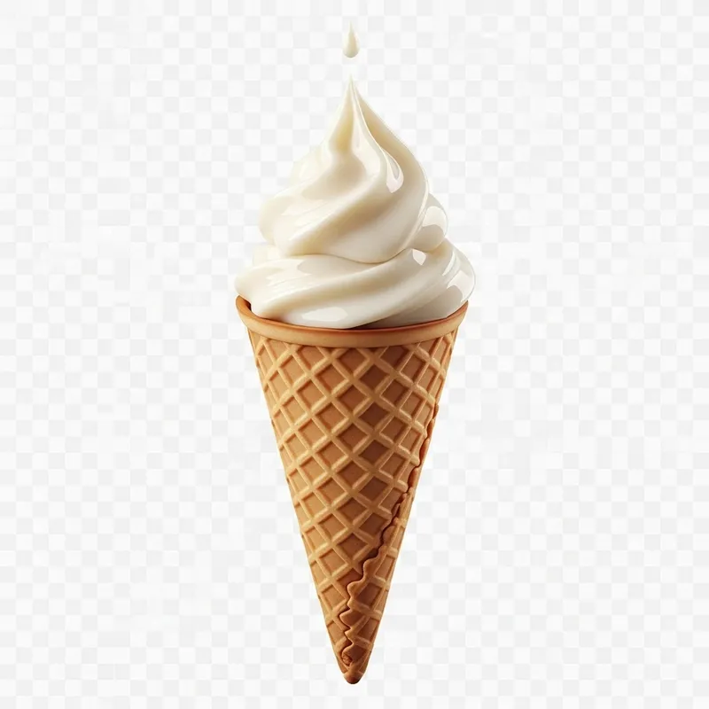 Waffle Cone with Sweetened Condensed Milk - Delicious Treat