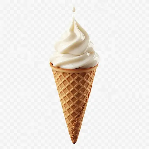 Waffle Cone with Sweetened Condensed Milk - Delicious Treat