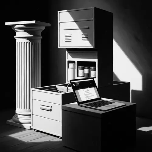 Vintage Style Responsive Website Poster Illustration