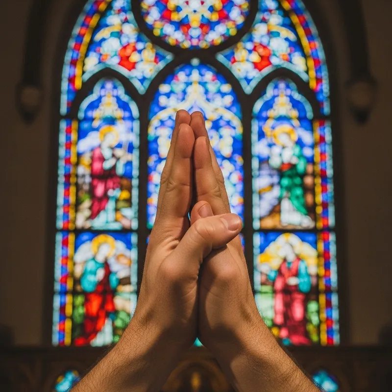 Prayer Hands Church Stained Glass Artwork Prayer Hands Church Stained Glass Artwork