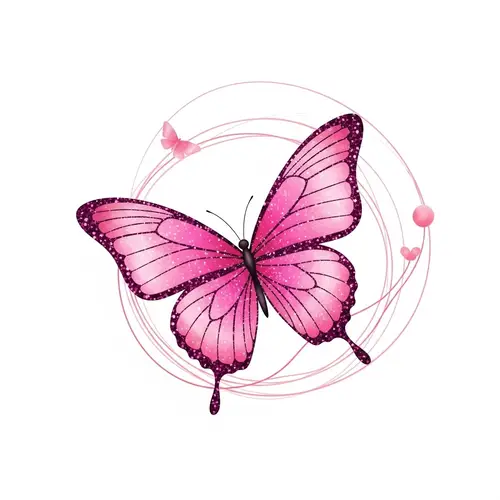 Intricately Detailed Butterfly Design with Nature Elements