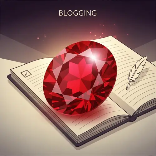 Sophisticated Ruby Icon for Blogging Platform