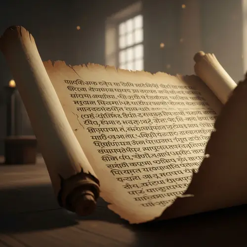 Ancient Scroll Unfurling - Symbol of Antiquity