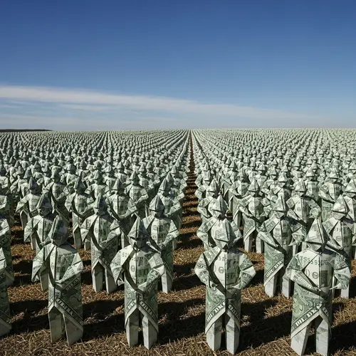 One Dollar Army: Unique Formation of Dollar Bill Soldiers